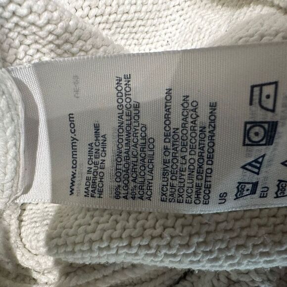 Tommy Hilfiger cream cable sweater- size L - Picture 6 of 8